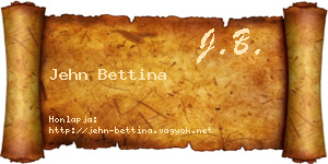 Jehn Bettina névjegykártya