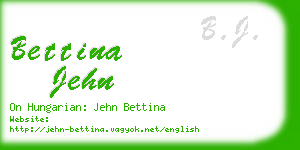 bettina jehn business card